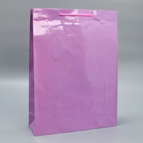 Пакет ламинированный «Сиреневый», L 28 х 38 х 9 см