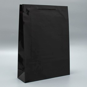 Пакет ламинированный «Чёрный», L 28 х 38 х 9 см
