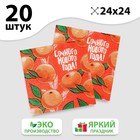 Салфетки бумажные «Сочного Нового года», 24 см, 20 шт. Салфетки бумажные «Сочного Нового года», 24 см, 20 шт.