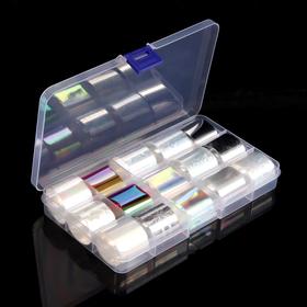 Set of transferable foil for nail design, 2.5 × 100 cm, 15 pcs, Mix color