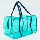 Сумка в роддом 30х50х25, цветной ПВХ, цвет бирюзовый 7048567 - фото 107345628
