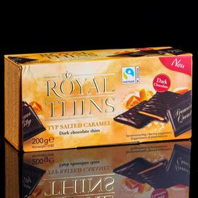 Шоколад Royal Thins Caramel & Sea Salt с солёной карамелью, 200 г