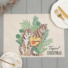 Новогодняя салфетка на стол Tropical Christmas ПВХ, 40х29 см - фото 799808943