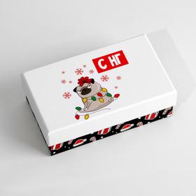 Коробка подарочная «С НГ», 12 × 7 × 4 см