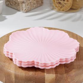 Набор фигурных тарелок «Незабудка», 6 шт, 20×10 см, цвет МИКС