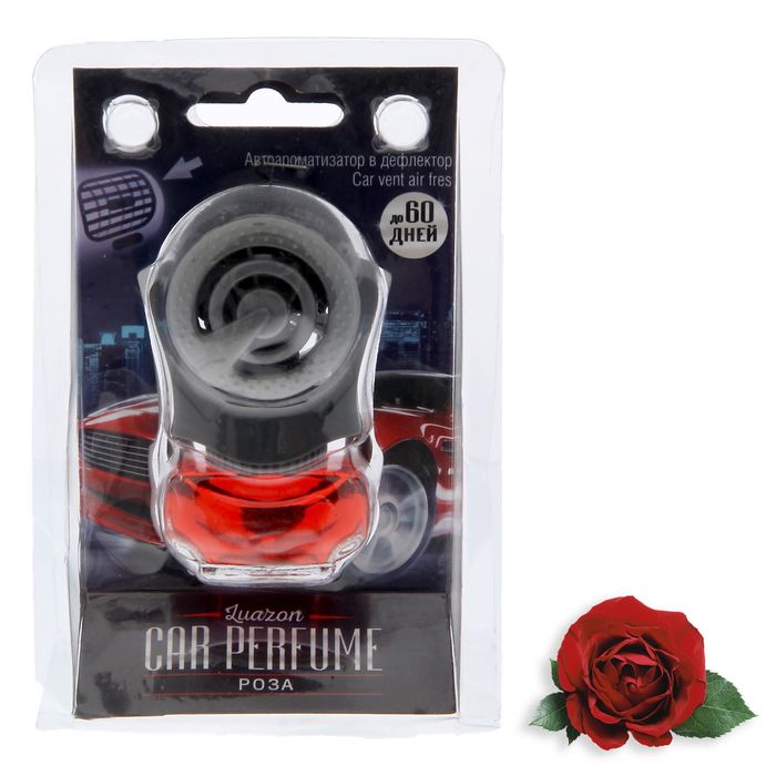 Ароматизатор для авто &quot;Luazon Car perfume&quot; на дефлектор, аромат розы