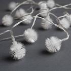 Гирлянда «Нить» 3 м с насадками «Ёжики», IP20, прозрачная нить, 20 LED, свечение мульти, AAх3 806827