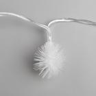 Гирлянда «Нить» 3 м с насадками «Ёжики», IP20, прозрачная нить, 20 LED, свечение мульти (RG/RB), мигание, USB 806828