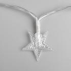 Гирлянда «Нить» 3 м с насадками «Звёзды», IP20, прозрачная нить, 20 LED, свечение мульти (RG/RB), мигание, USB 806829