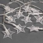 Гирлянда «Нить» 3 м с насадками «Звёзды», IP20, прозрачная нить, 20 LED, свечение мульти (RG/RB), мигание, USB 806829