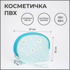 Косметичка на молнии, с ручкой, цвет голубой 7105571 - фото 6751892