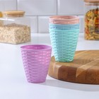 Набор стаканов «Плетение», 4 шт, 400 мл, 8×9 см, цвет МИКС - фото 6751946