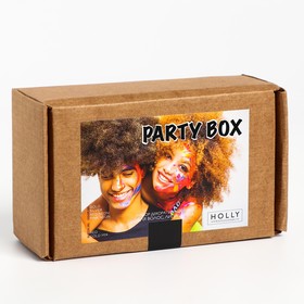 Набор декоративных гелей для волос, лица и тела PARTY BOX Holly Professional, 6 шт, 120 мл