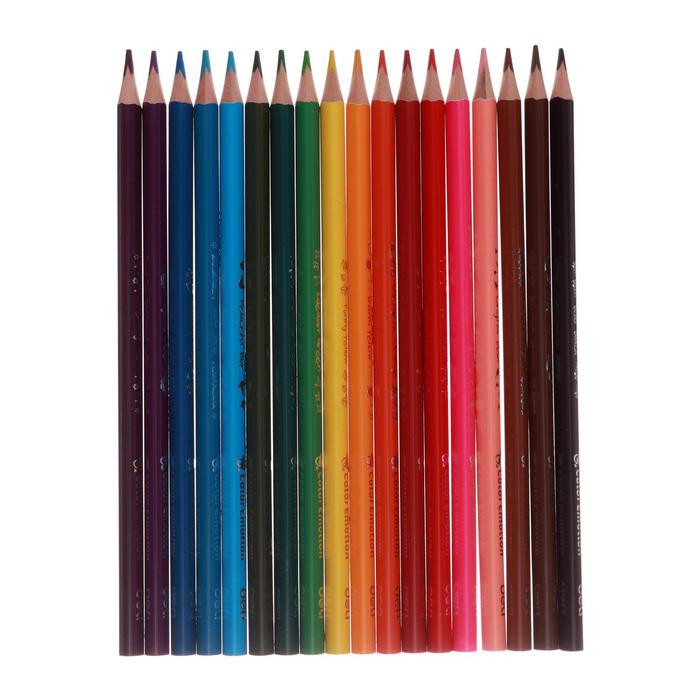 Купили 18 карандашей. Карандаши цветные трёхгранные 18 цветов Deli.