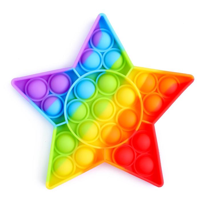 Антистресс игрушка «Вечная пупырка», звезда, радуга - фото 887141