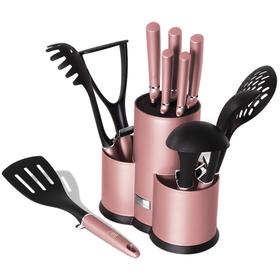 Набор ножей и кухонных аксессуаров на подставке iRose, 12 предметов