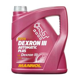 Масло трансмиссионное Mannol ATF DX III AUTOMATIC Plus, 4 л, канистра 7160403