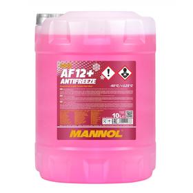 Антифриз Mannol Longlife AF12+, красный, 10 л, канистра 7160407