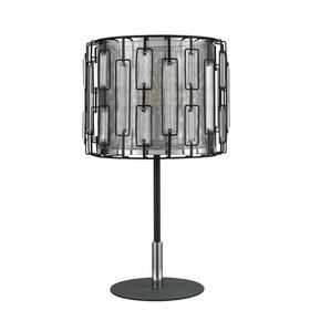 Настольная лампа Charlie, 1x60Вт E27, цвет чёрный, серебро
