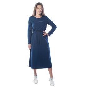 Платье женское, размер 46, цвет синий