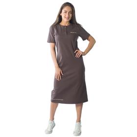 Платье женское, размер 46, цвет коричневый