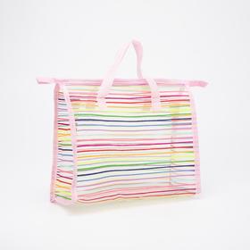 PVC cosmetic bag, lightning department, color pink