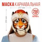 Маска на резинке "Тигр Новогодний", 25,7 х 26,6 см