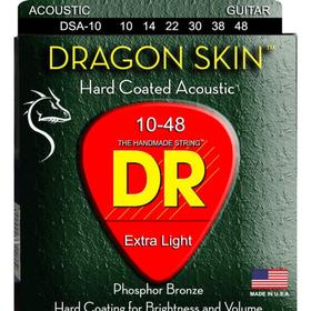 Струны для акустической гитары DR DSA - 10 - серия Gragon Skinс покрытием К3