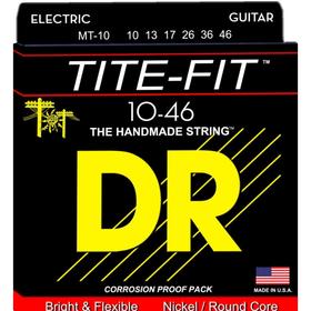 Струны для электрогитары DR MT - 10 - серия Tite - Fit никелированные, Medium (10 - 46)