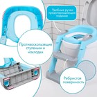 Детское сиденье на унитаз, цвет серый/голубой - фото 799889199