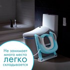 Детское сиденье на унитаз, цвет серый/голубой - фото 799889203