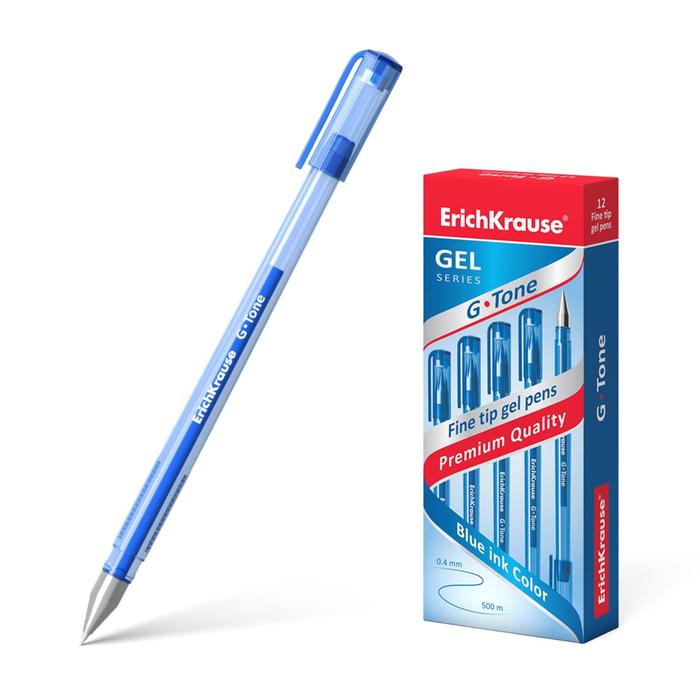 Ручка гелевая G-Tone, узел 0.5мм, чернила синие, длина линии письма 500м