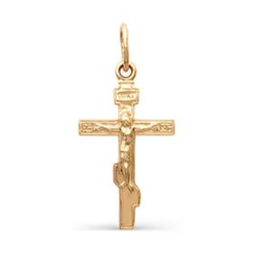 Подвеска позолота "Православный крест" 51-00627, цвет золото