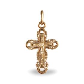 Подвеска позолота "Православный крест" 51-06371, цвет золото
