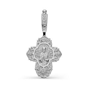 Подвеска посеребрение "Православный крест" 51-02861, цвет серебро