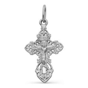 Подвеска посеребрение "Православный крест" 51-01097, цвет серебро