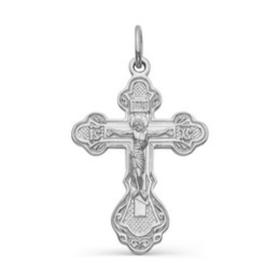 Подвеска посеребрение "Православный крест" 51-01096, цвет серебро
