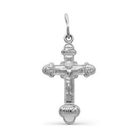 Подвеска посеребрение "Православный крест" 51-00625, цвет серебро