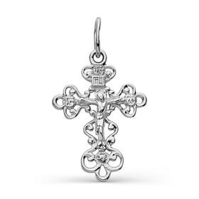 Подвеска посеребрение "Православный крест" 51-02824, цвет серебро