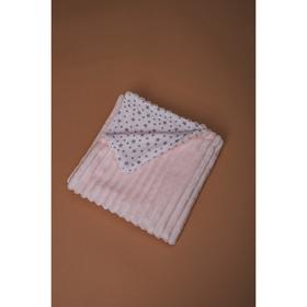 Плед «Зефирка» с подкладом, размер 120x85 см, цвет розовый, полоски