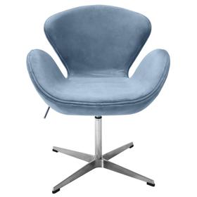 Кресло Swan Chair, 700 × 610 × 950 мм, искусственная замша, цвет серый