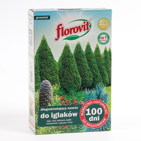 Удобрение гранулированное  Florovit длительного действия для хвойных 100 дней, 1 кг