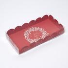 Коробка для кондитерских изделий с PVC крышкой «Новогоднее время», 10.5 × 21 × 3 см - фото 2024487