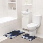 Набор ковриков для ванной и туалета Доляна «Иллюзия», 2 шт: 50×80 см, 50×40 см - фото 6757396