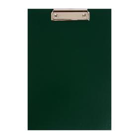 Планшет с зажимом А4, 2 мм, Calligrata прочный, картон/бумвинил, зеленый (клипборд)