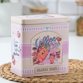 Банка для сыпучих продуктов Cake, 16×9,5×17,5 см, с окошком