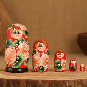Матрёшка 5-ти кукольная "Кристи Сувенирка", 10-11 см, ручная роспись в Донецке