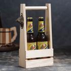 Ящик для пива 15,5х9х33см см под 2 бутылки, натуральный - фото 2875474