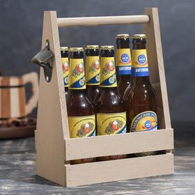 Ящик для пива 22,5х15,5х33 см под 6 бутылок, хакки