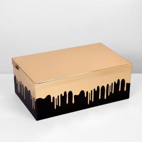 Коробка прямоугольная «Золото», 32.5 х 20 х 12.5 см